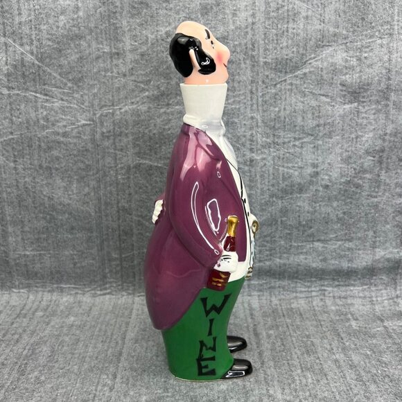 Vintage Mid Centuryโ Ceramic Wine Decanter Sommelier Man Japan - Picture 4 of 13